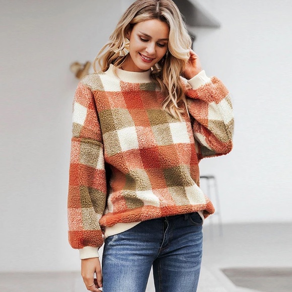 BRIXLEY- Plush Plaid Pullover Wubby Fleece - Picture 6 of 9